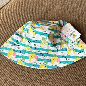 Kids Pineapple Print Bucket Hat - Aqua & Yellow NTW by Squishmallow ONE size